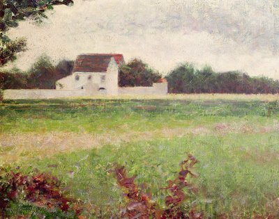 Landschaft in der Île-de-France, 1881-82 von Georges Seurat